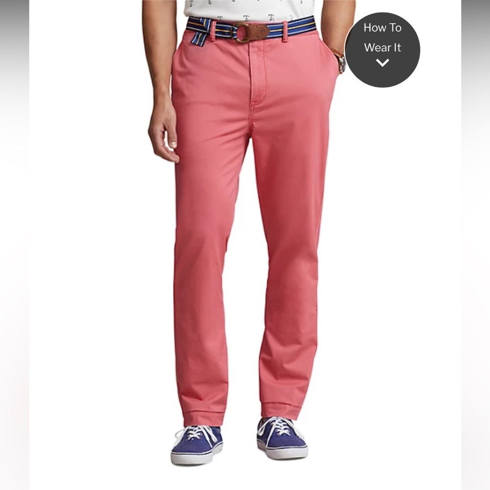 Polo Ralph Lauren Chino Straight Leg Khaki Pants Cruise Red 18